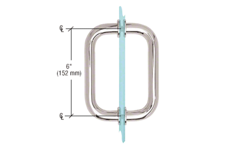 Frameless Shower Glass Tubular Pull Handles